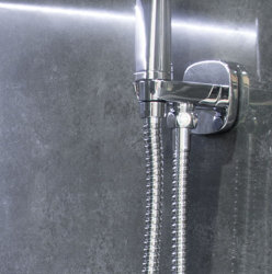 Saxon Brass Shower Elbow with Wall Bracket