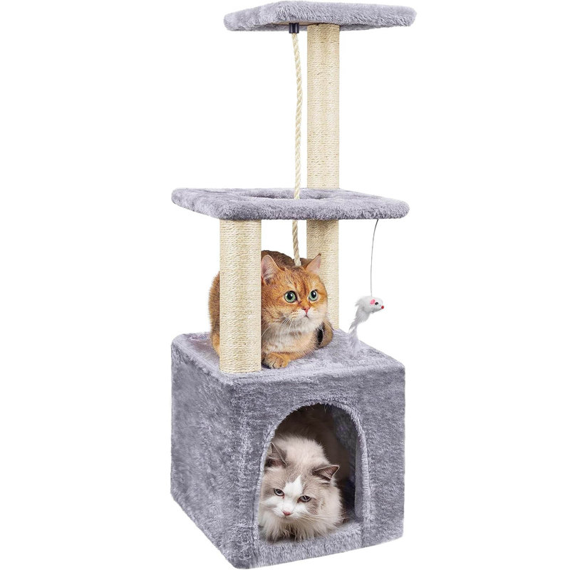 90cm H Cat Tree, Grey