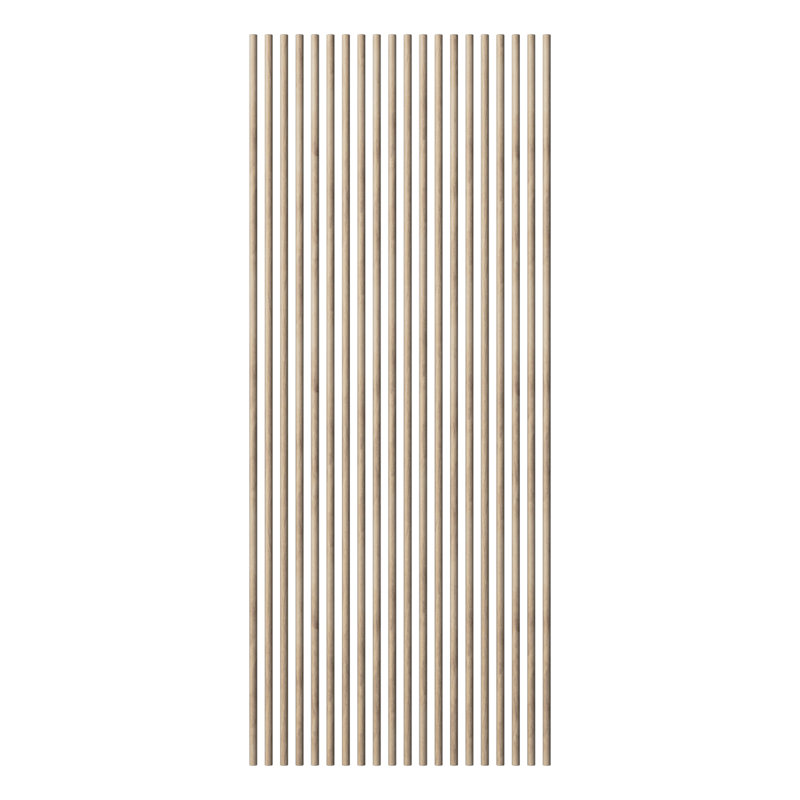 Heritage Half Round Stain Grade Slat Wall Kit w/ 1"W x 94 1/2"H Slats, White Oak