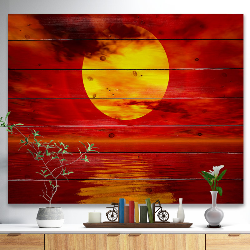 «Golden Sun Sink» - reproduction, H 30 po x l 40 po x P 1,5 po, Sans cadre