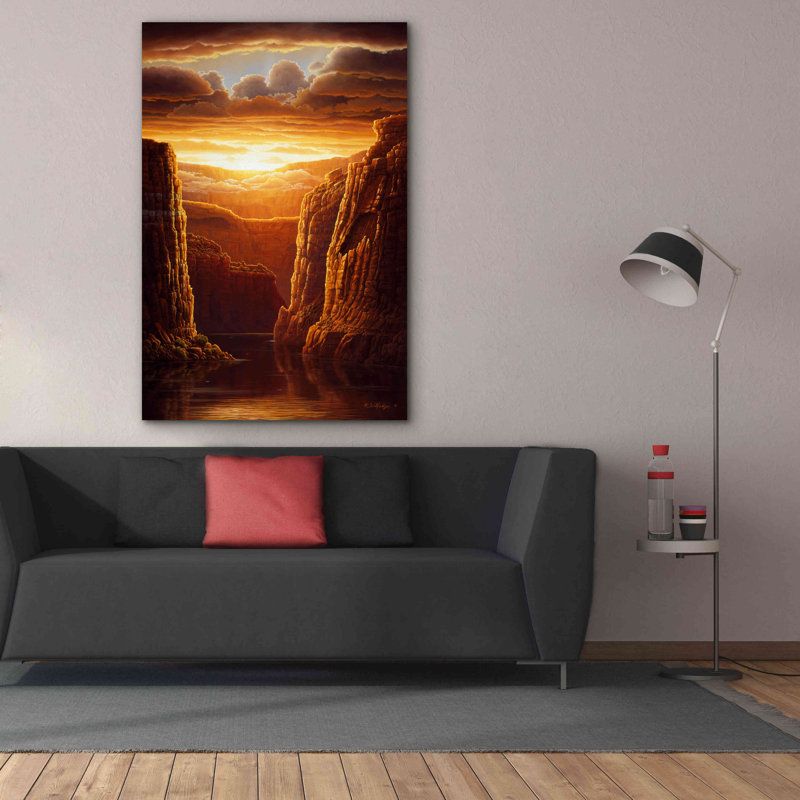 'Warm Reflections' by R. Hed, Canvas Wall Art, 40" H x 60" W