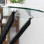 Glass Top Cross Legs End Table