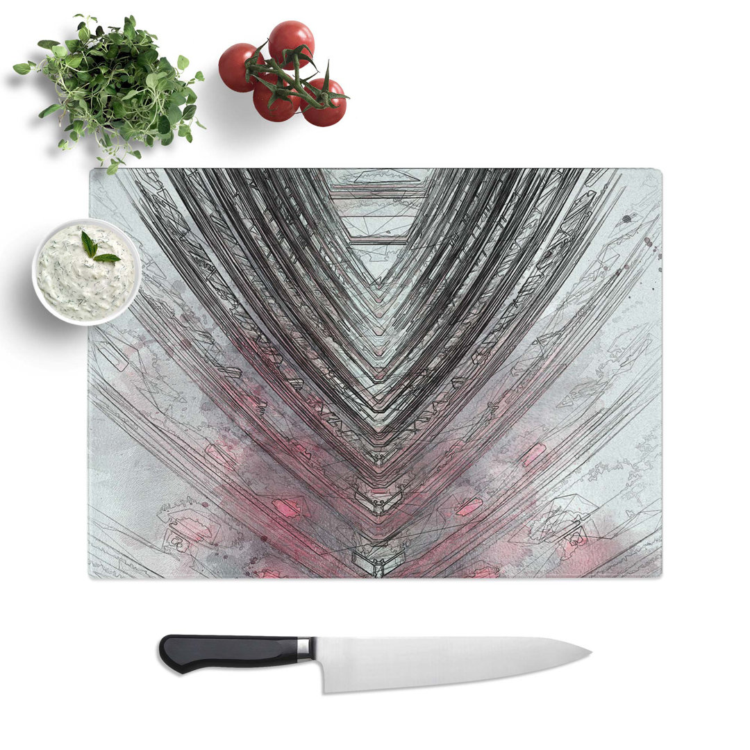 Tempered Glass Sketching Architecture Vol.68 Chopping Board
