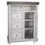 Commode à 3 tiroirs, 1 porte, Luna Gray-99084680