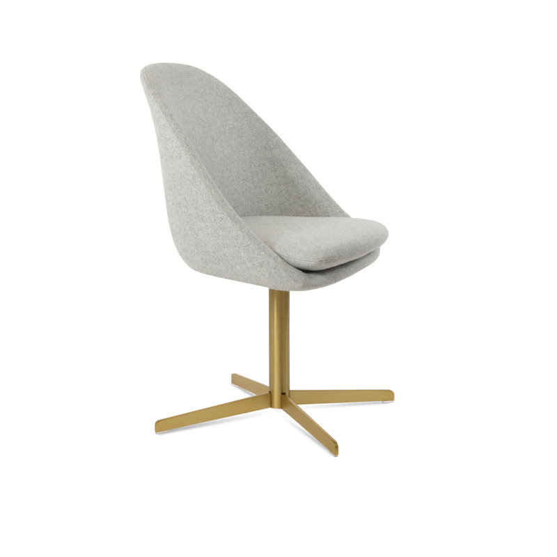 Chaise d'appoint 4 étoiles Avanos, Blanc, Or