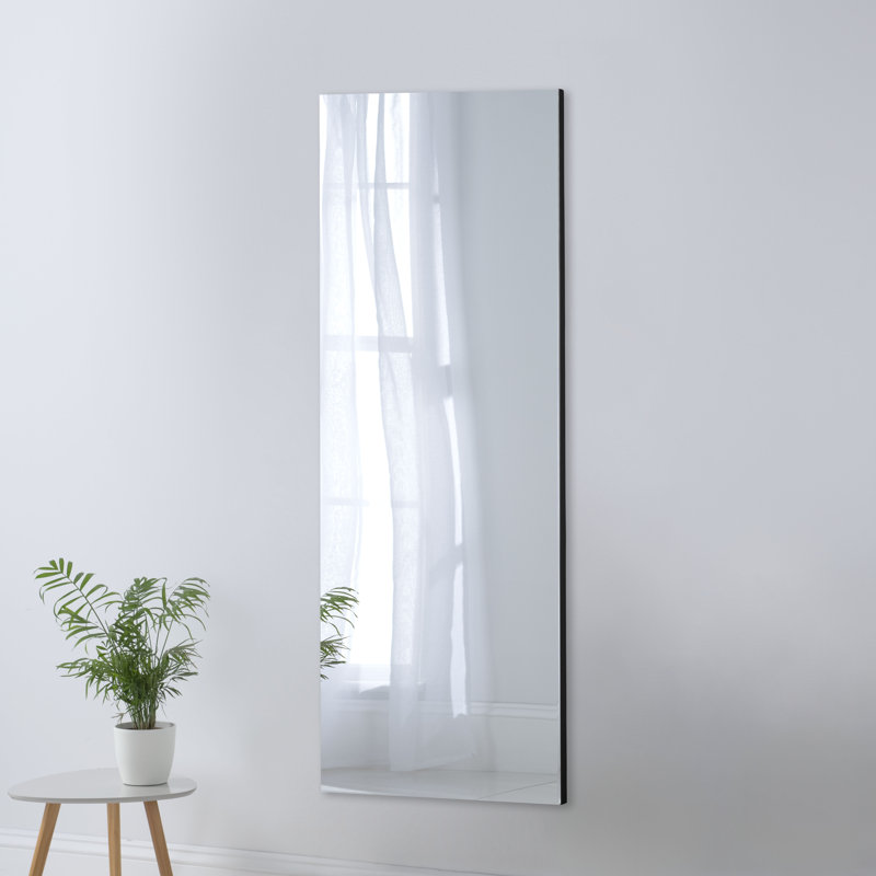 Seamless Radius Full Length Mirror, Black 