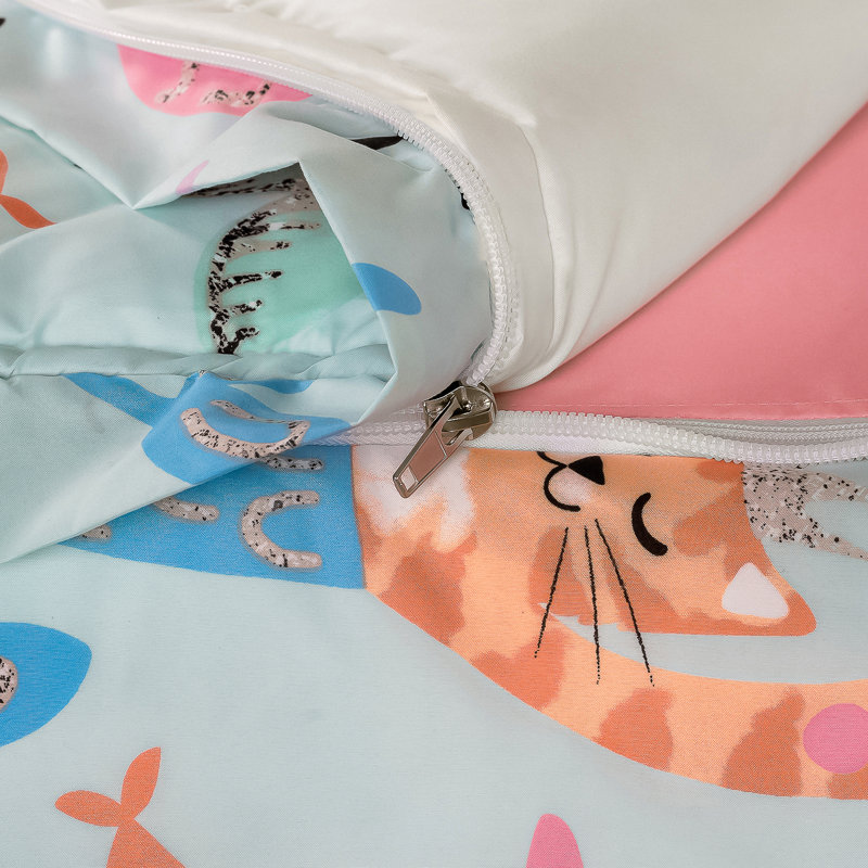  Cats Bunkie Deluxe All-In-One Zipper Bedding Set, Full / Double