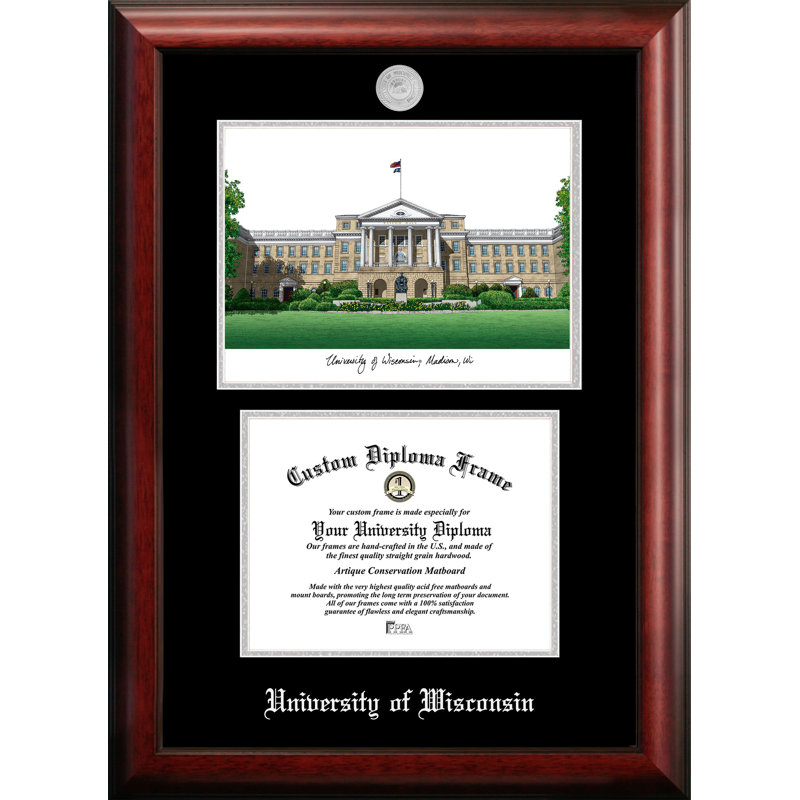 Cadre photo de l’université du wisconsin madison, 6" x 8"