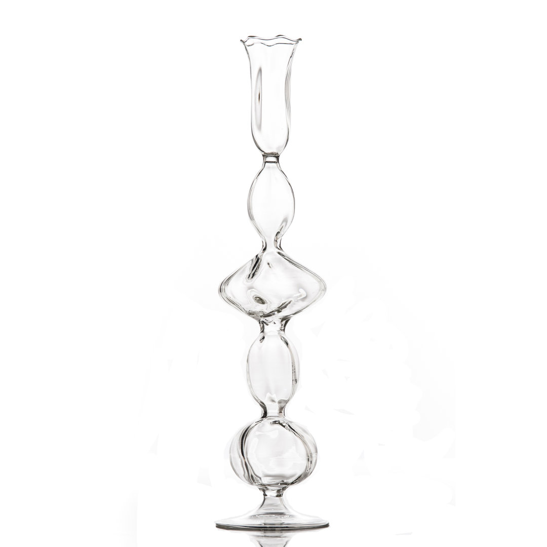 Alexandra 15.5'' H Glass Tabletop Candlestick Abigails