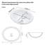 Lavabo de salle de bain semi-encastré en céramique blanc 17 po x 15,5 po - vasque de comptoir