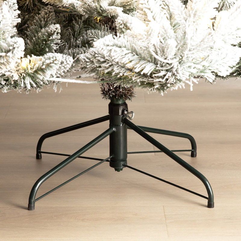 Sapin de Noël mince avec lumières, 7.5'