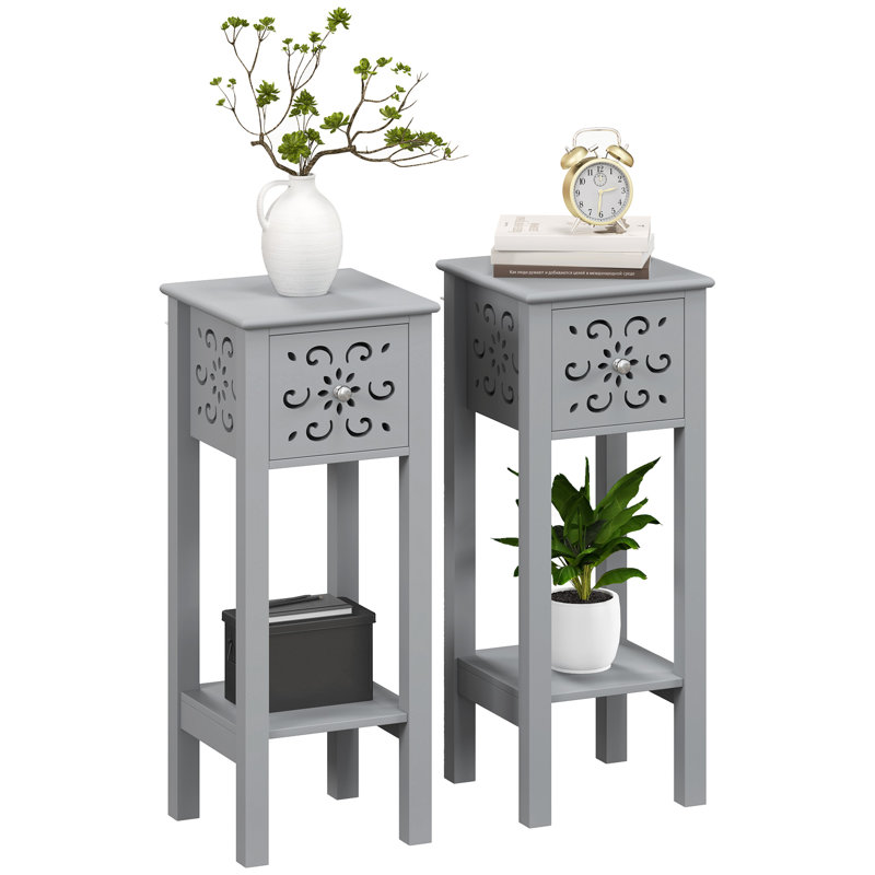 Krug Side Table Set, Grey