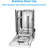 Midea MDF18A1AST Built-in Dishwasher, 8 Settings, 6 Programs, Stainless Steel Tub, Heated Dry