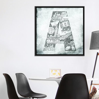 «Alphabet City Amsterdam», reproduction sur toile tendue