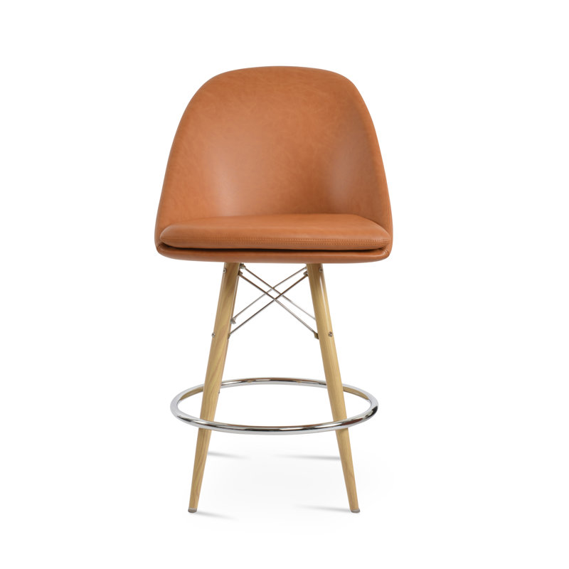 Tabouret de bar et de comptoir Avanos, Tabouret de bar (siège d'une hauteur de 28,7 po), Cannelle, Naturel
