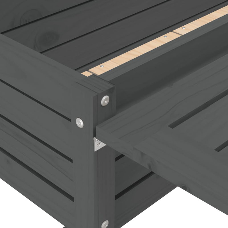 Brenika Elevated Planter, Grey/Brown/Blue