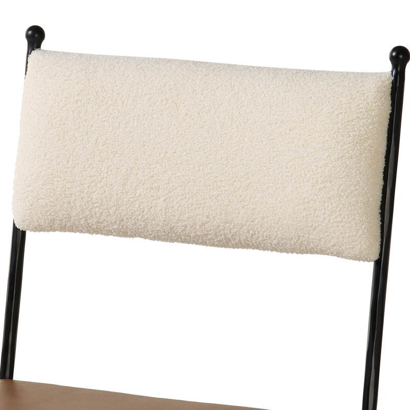 Posta Dining Chair Beige, Brown Top Grain Leather
