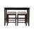 Edip 36"H Sofa Pub Table with Nested Stools-119394722