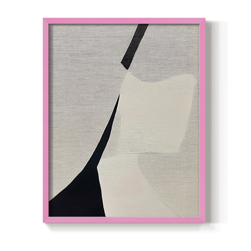 Série ABSTRACT DCXL III, reproduction encadrée - bois massif, H 11 po x l 9 po, Rose