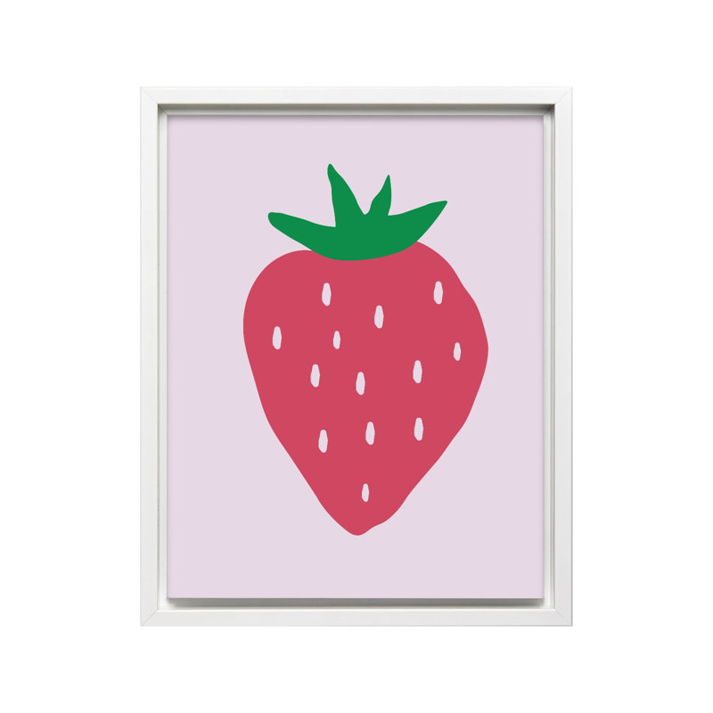 Fraise, Canvas, White Framed, 11"H x 14"W
