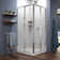 Cornerview 36" x 74.75" Framed Square Sliding Shower Enclosure with Base Included