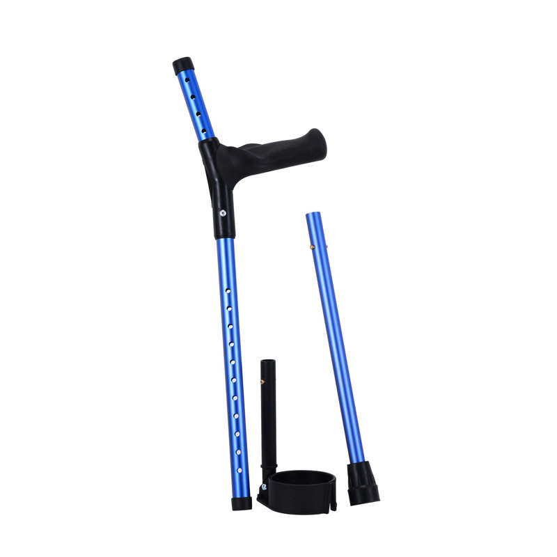 VEVOR Adjustable Aluminum Forearm Crutches with Ergonomic Cuffs - Lightweight Walking Aid for Injury Recovery & Mobility Support