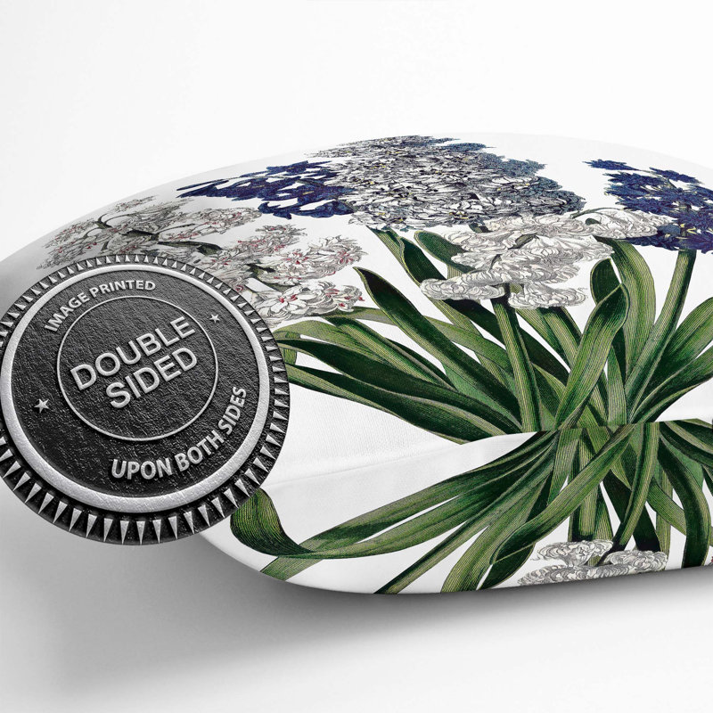 Floral Square Throw Cushion, 40cm H x 40cm W x 15cm D