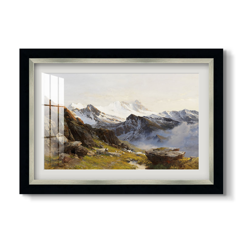 Le Großglockner vu du refuge Prager, 1890 - Edward Theodore Compton - Estampe encadrée sur mesure