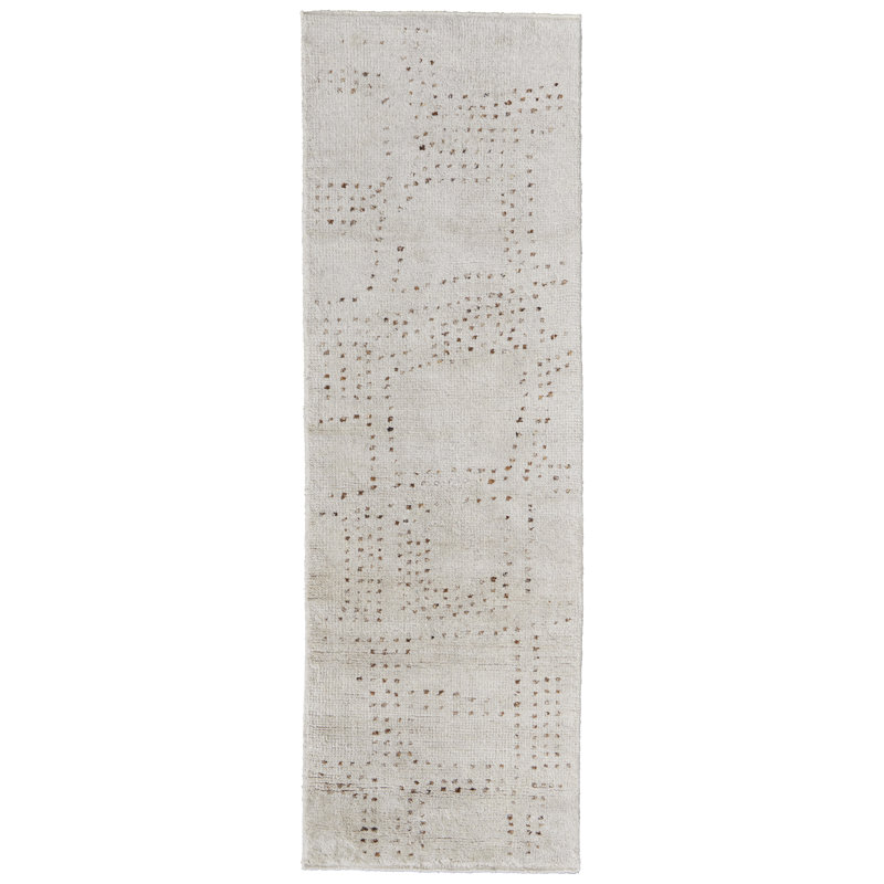 Truxel Modern Polka Dots, Tan/Brown Area Rug, Runner 2'6" x 8'