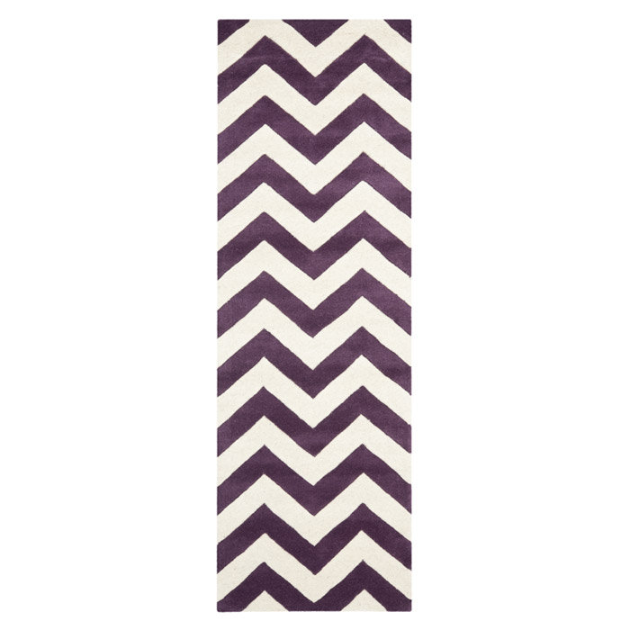 Highbury Chevron Wool Hand Woven Area Rug, Runner 69 x 213 cm