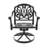 7-Piece All-Weather Cast Aluminum Dining Set, Include 6 Swivel Chairs And 47.24" Round Table With Black Frame-1162593592