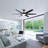 65" Olszewski 6 - Blade Large Indoor LED Standard Ceiling Fan with Remote Control and Light Kit Included