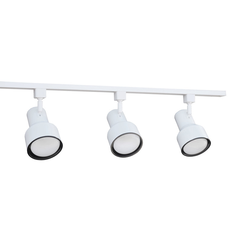 White 4-Foot 3-Light Adjustable Ceiling Track Lighting Kit