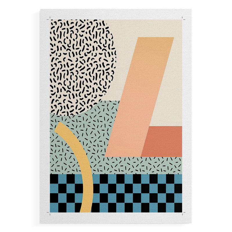 Modern Memphis IV - Impression sur toile seulement - NON-CADRE, H 18 po x l 12 po