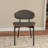 Round Pedestal Swanigan 4/6/8 Seats Dark Walnut & Gray Set With Matte Sintered Stone Lazy Susan-2032160145-2033055142