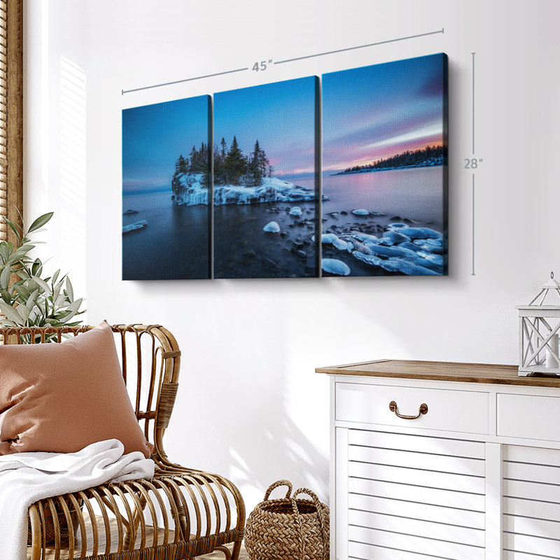 «Dramatic Sunset At Lake Superior», reproduction sur toile, H 45 po x l 28 po