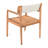 4-Piece Patio Furniture Set,Braided Acacia Wood Outdoor Dining Chairs With Armrests,Teak Look & White Rope Weave, All-Weather Garden, Backyard, Poolside Dining And Leisure-672306497