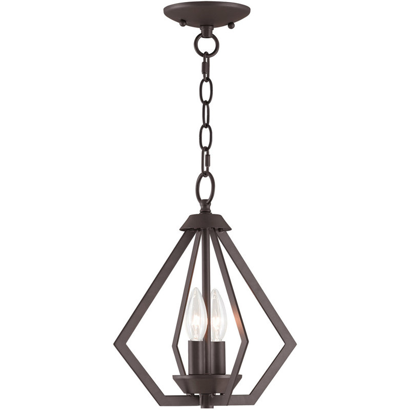 Lustre géométrique à 2 lumières Cathelijne, Bronze