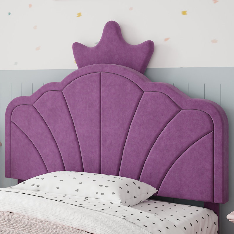 Cimahi Upholstered Platform Bed, Purple