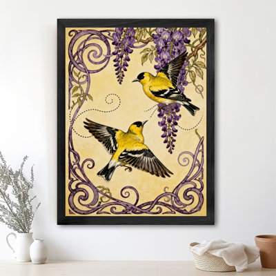 Encadré noir, beaux oiseaux, observateurs d'oiseaux, art mural, impressions rétro