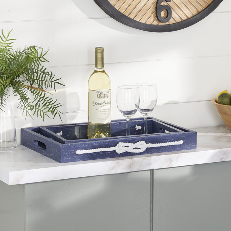 Solid Wood Tray - Set of 2