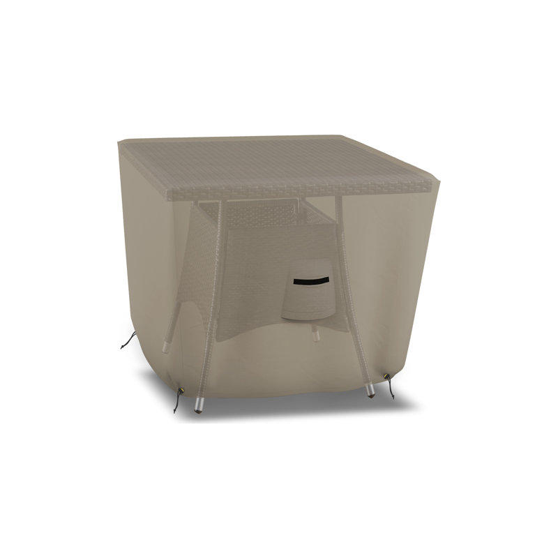 Housse de table carrée résistante aux intempéries résistante aux rayons UV pour l'extérieur, H 29 po x l 46 po x P 46 po