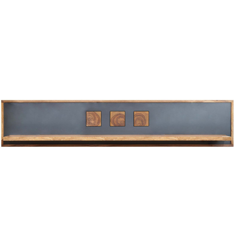 Turin Sheesham Solid Wood Accent Shelf, 30cm H x 178cm W x 22cm D