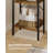 4 Shelf Rustic Style Industrial Bookcase With 2 Hooks-218500286