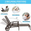 1 chaise longue en fonte d'aluminium, brun