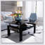 Table basse ronde avec plateau en fer