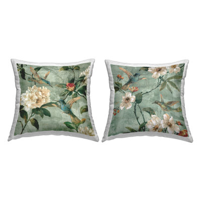 Floral Outdoor Throw Pillow