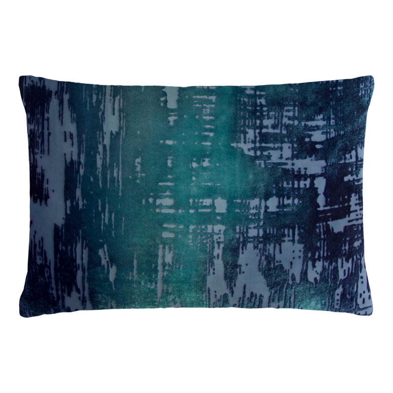 Brush Stroke Lumbar Pillow Cover & Insert, Shark, Rectangle 14"H x 20"W