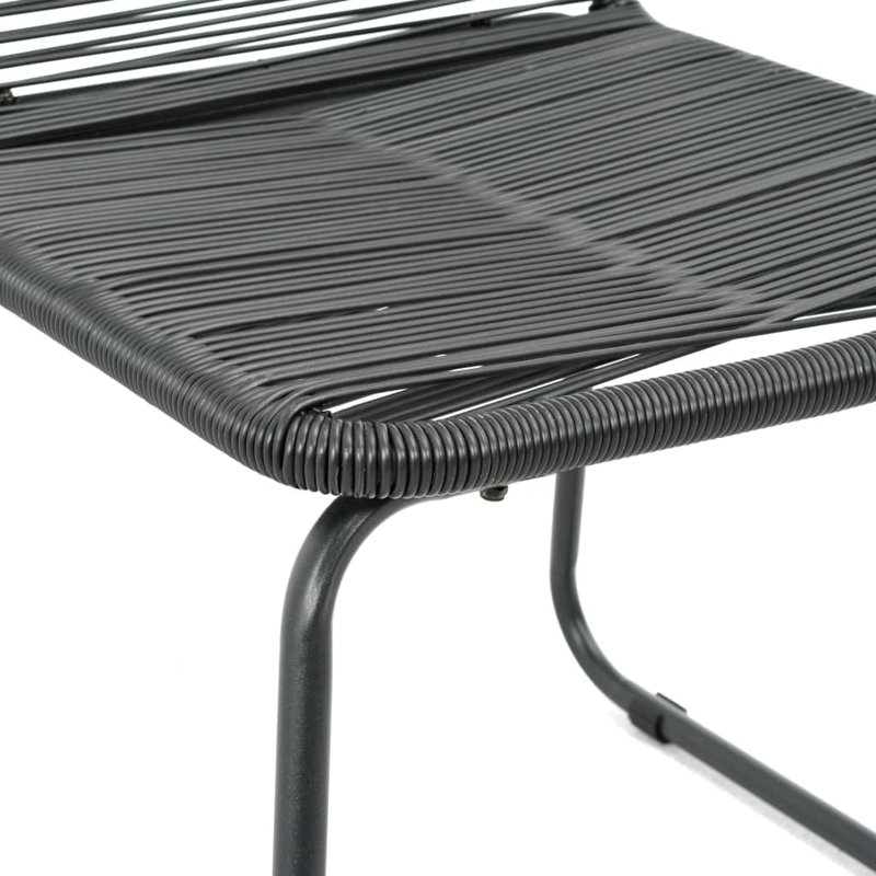 Rectangular 4 - Person Dining Set, Black