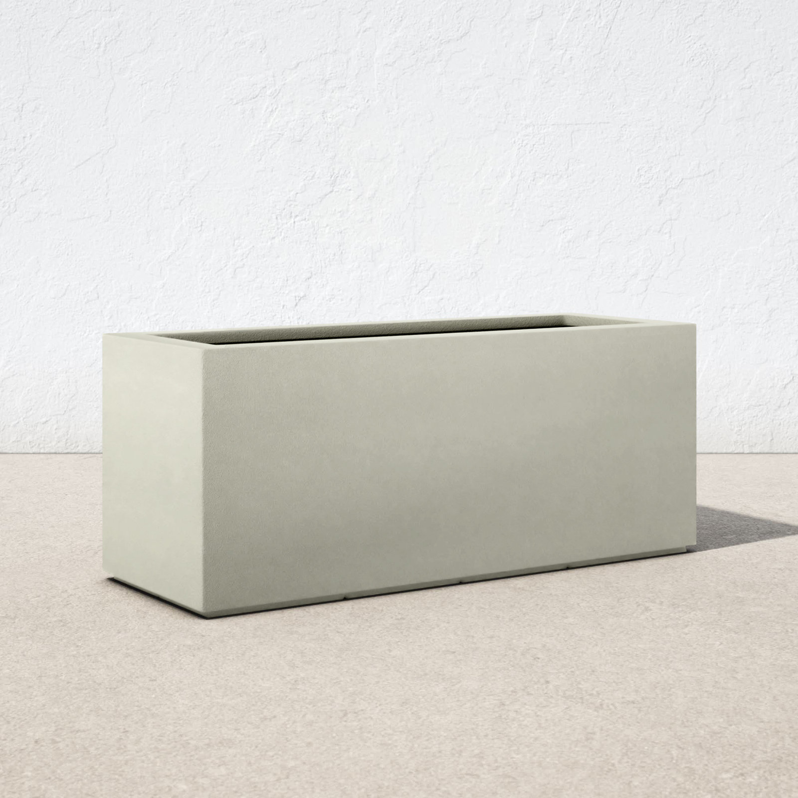Gita Planter Box, Greige, 19" H x 46" W x 17" D